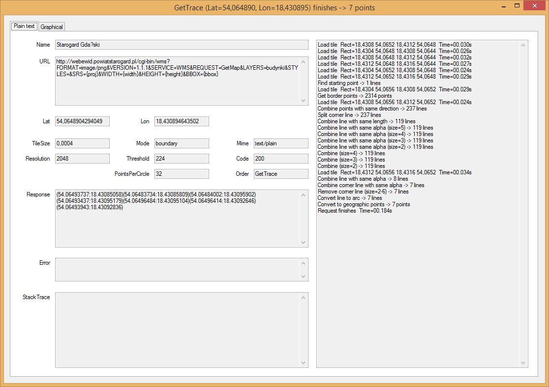 Tracer2 log and settings Tracer2 log and settings